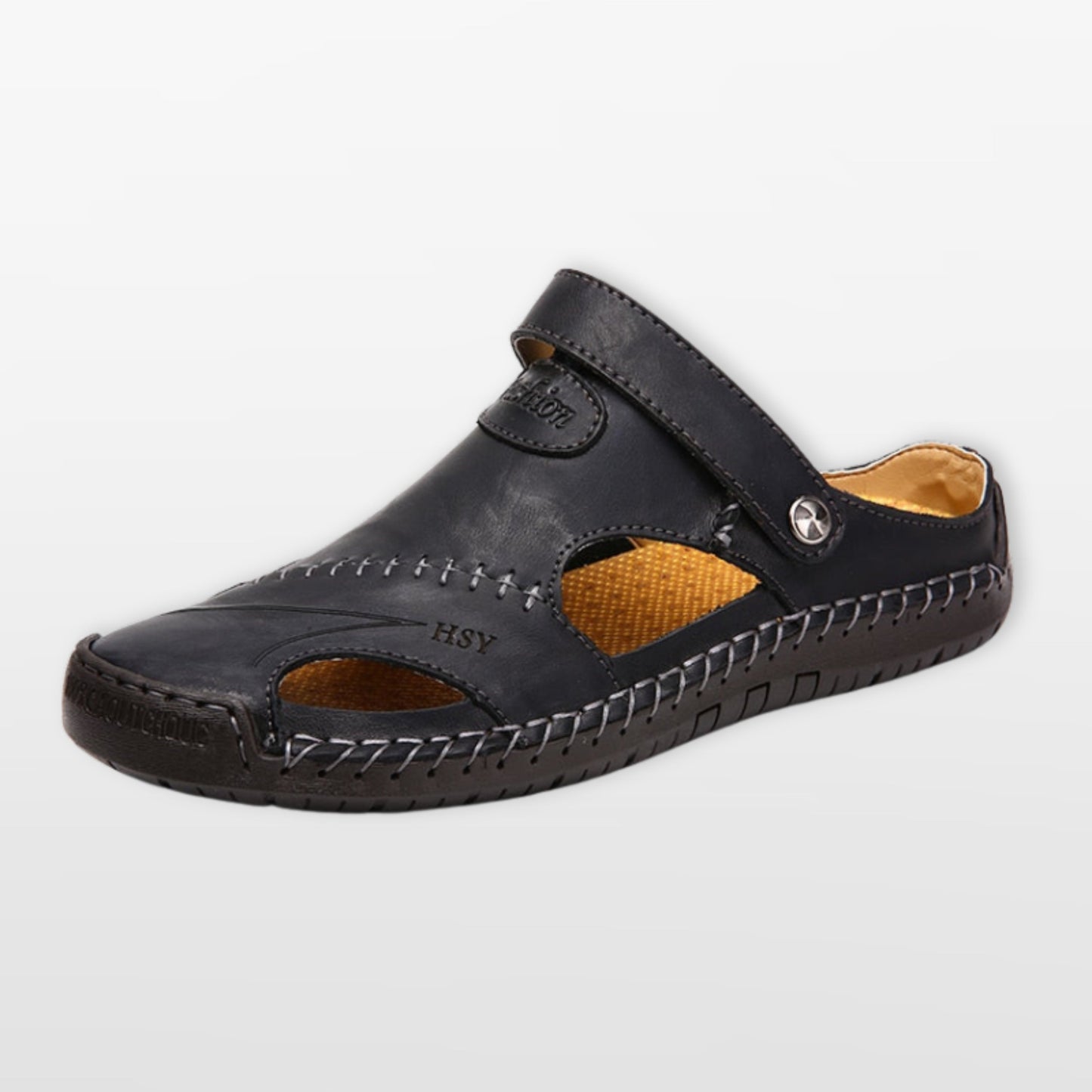 Men's Leather Closed Toe Fisherman Sandals - Image 4