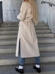 Suzel – Classic Women’s Double Breasted Coat with Belt