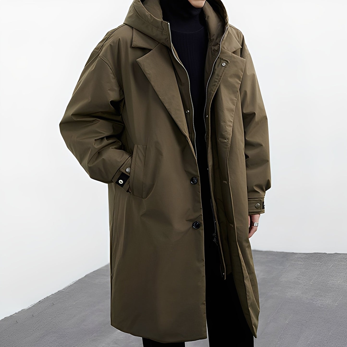 Jorvik – Long Versatile Men’s Hooded Trench Coat