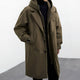 Jorvik – Longue Trench-coat polyvalent à capuche pour homme