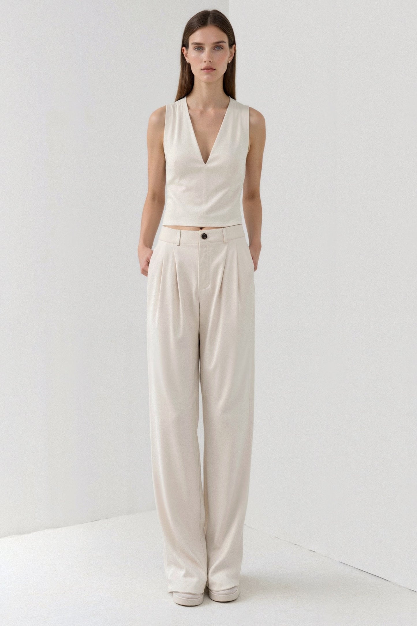 Avelisse - Pantalones plisados elegantes para mujer