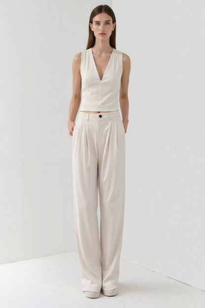 Avelisse - Pantalones plisados elegantes para mujer