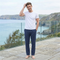 Men's Linen Pants Casual Drawstring Relaxed Fit