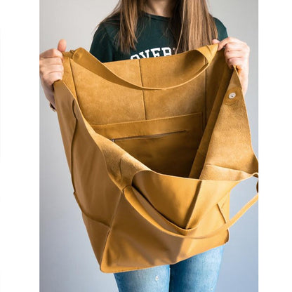 Marcella - Oversized Vintage Leather Shoulder Bag