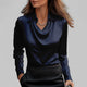 Teresa – Satin Draped Blouse