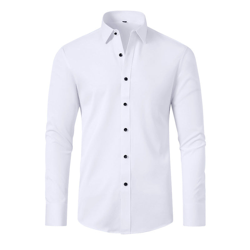 Men's Wrinkle-Free Stretch Non-Iron Button-Down Shirt - Image 5