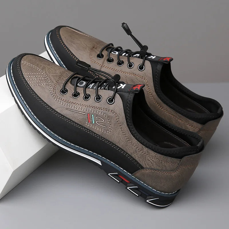 Men's Leather Oxford Shoes Classic Cap Toe Formal - Image 7