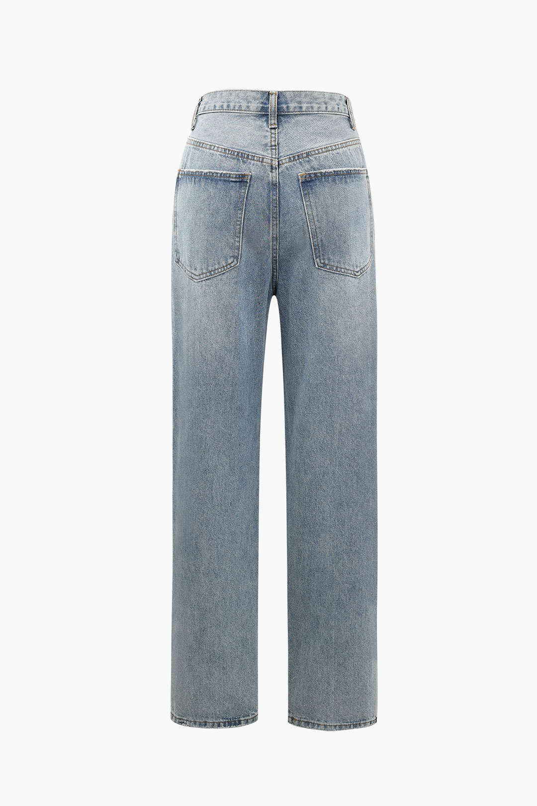 Elvarynn - Jeans de cintura asimétrica para mujer