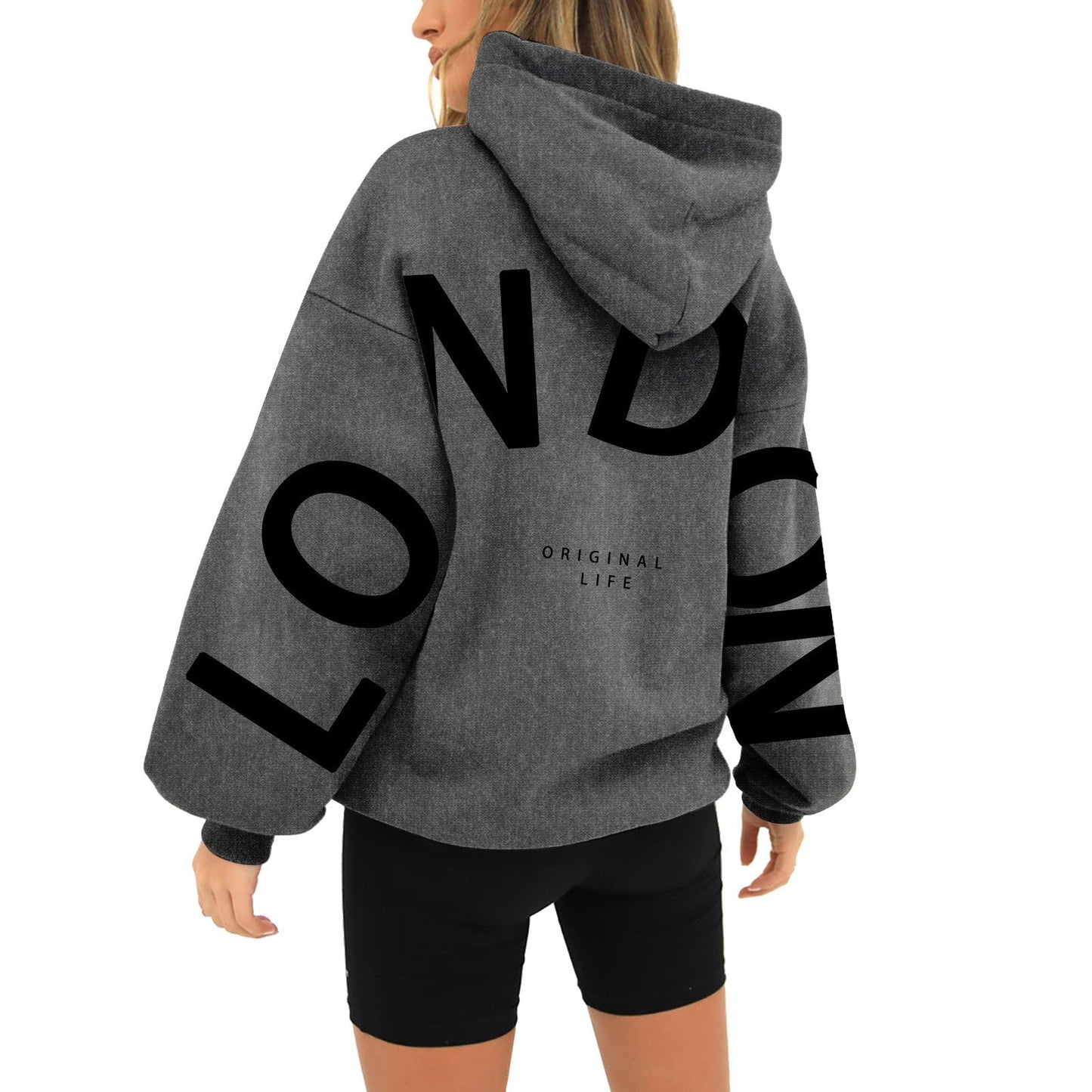Novira - Sweat à capuche imprimé London