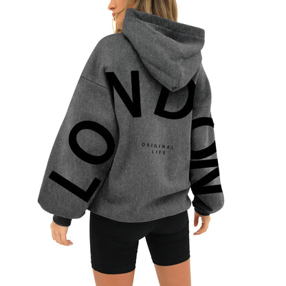 Novira - Sweat à capuche imprimé London