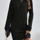 Women Ribbed Knit Sweater Dress - Image 8