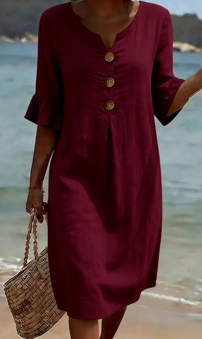 Contrina - Cotton Linen Summer Dress
