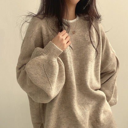 Maevin – Women’s Oversized Sweater with Puff Sleeves