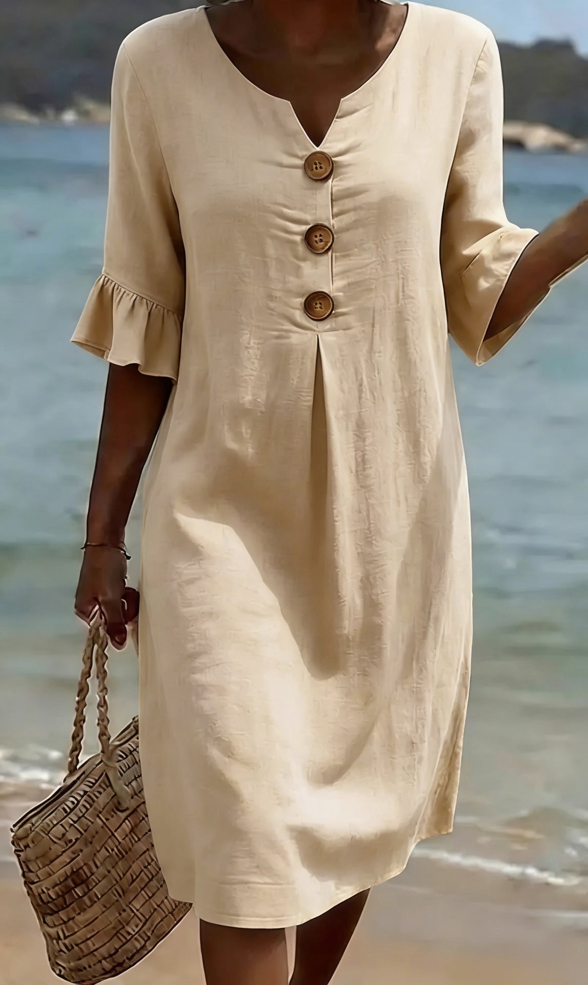 Contrina - Cotton Linen Summer Dress