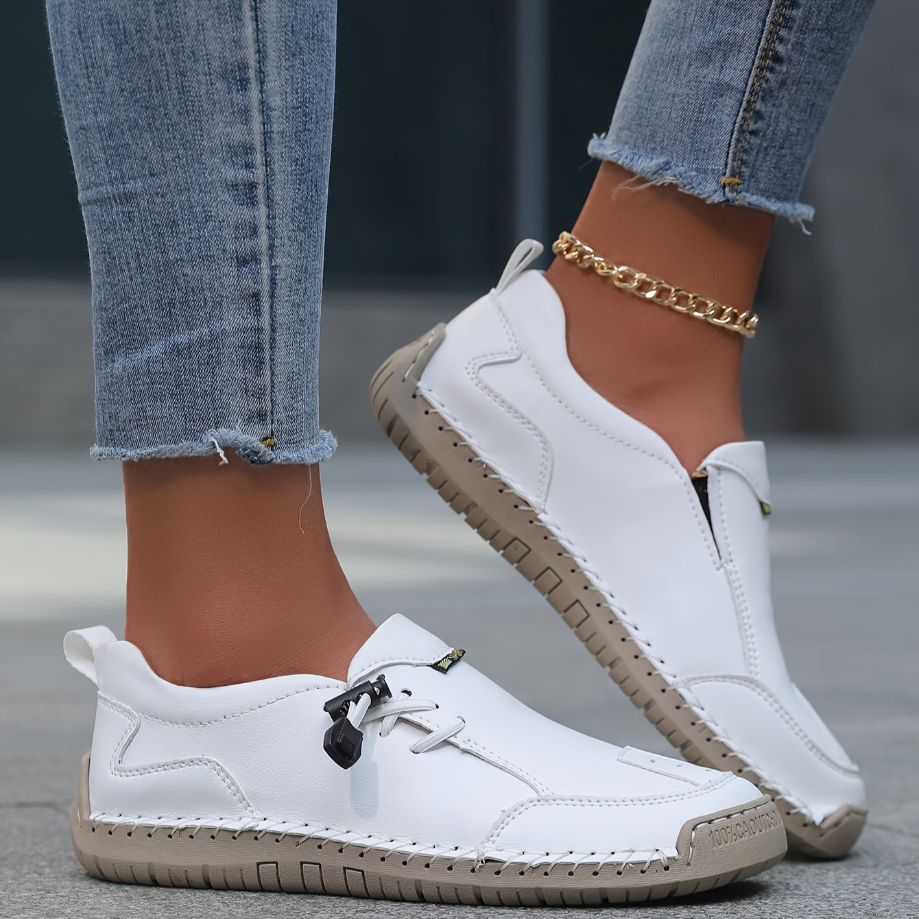 Nelvara - Zapatos cómodos, estables y fáciles de poner para uso diario