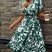 Sylira - Elegant V-Neck Printed Dress for Women