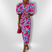 Evara - Pleated Sleeve Colourful Dress