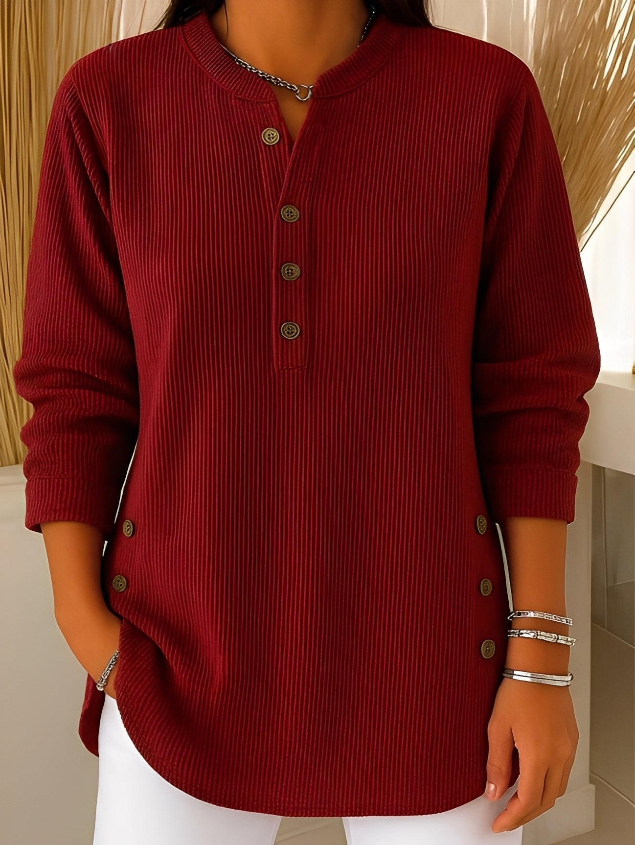 Jocelique – Women’s Button Detail Knit Jumper