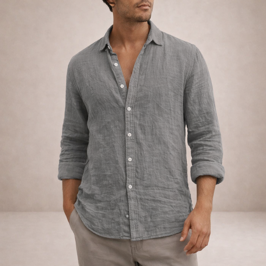 Luméro - Mens Linen Relaxed Shirt