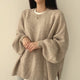 Maevin – Pull ample pour femme avec manches bouffantes