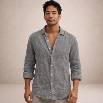 Luméro - Mens Linen Relaxed Shirt