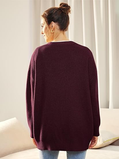 Mallory – Women’s Oversized Cardigan with V Neck and Button Closure