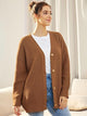 Mallory – Women’s Oversized Cardigan with V Neck and Button Closure