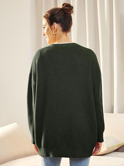 Mallory – Women’s Oversized Cardigan with V Neck and Button Closure