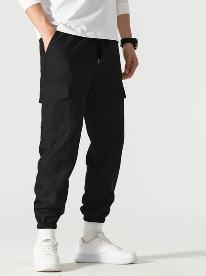 Men Relaxed Fit Cargo Joggers - Image 4