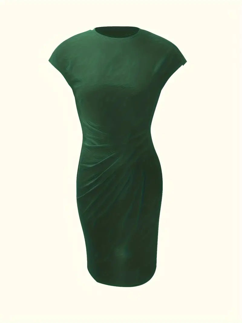 Katia – Vestido clásico ajustado de manga corta