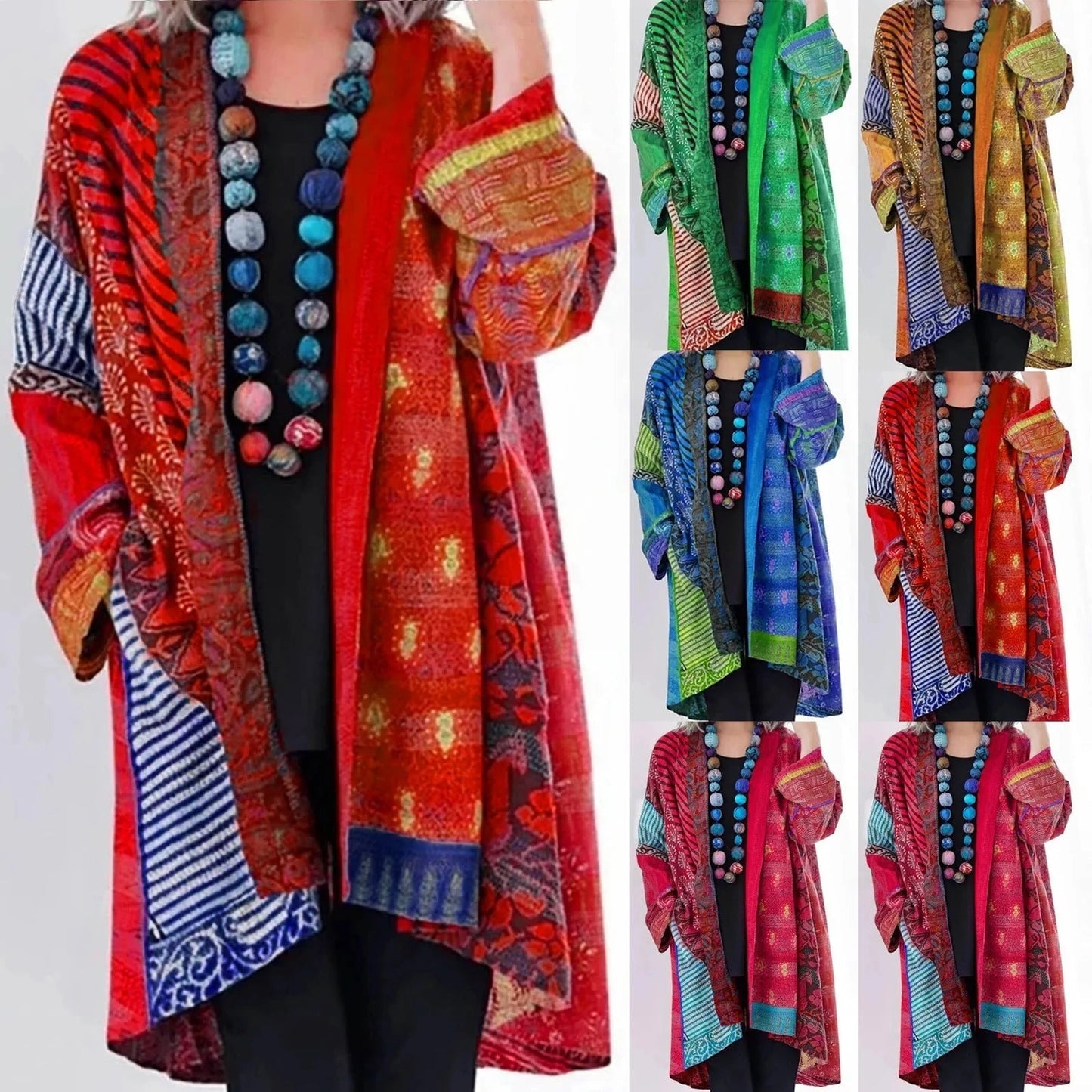 Rebecca – Cardigan ample pour femme à manches longues