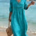 Clarine - Robe femme en coton col en V