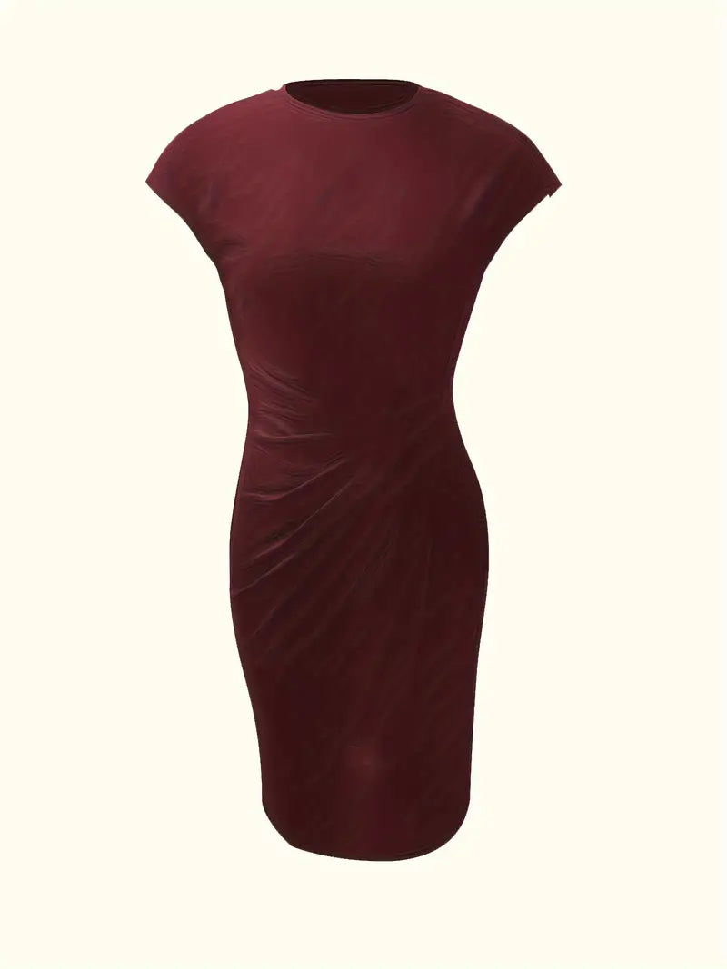 Katia – Vestido clásico ajustado de manga corta