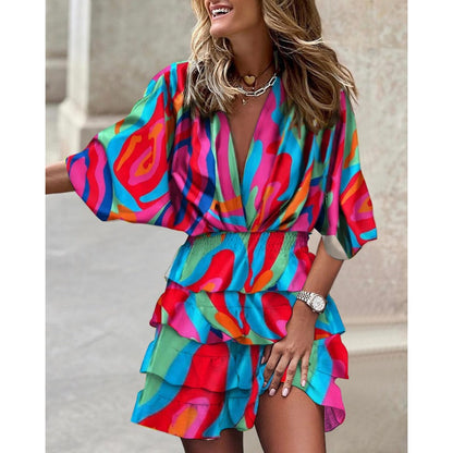 Solivara - Rochie de vară multicoloră