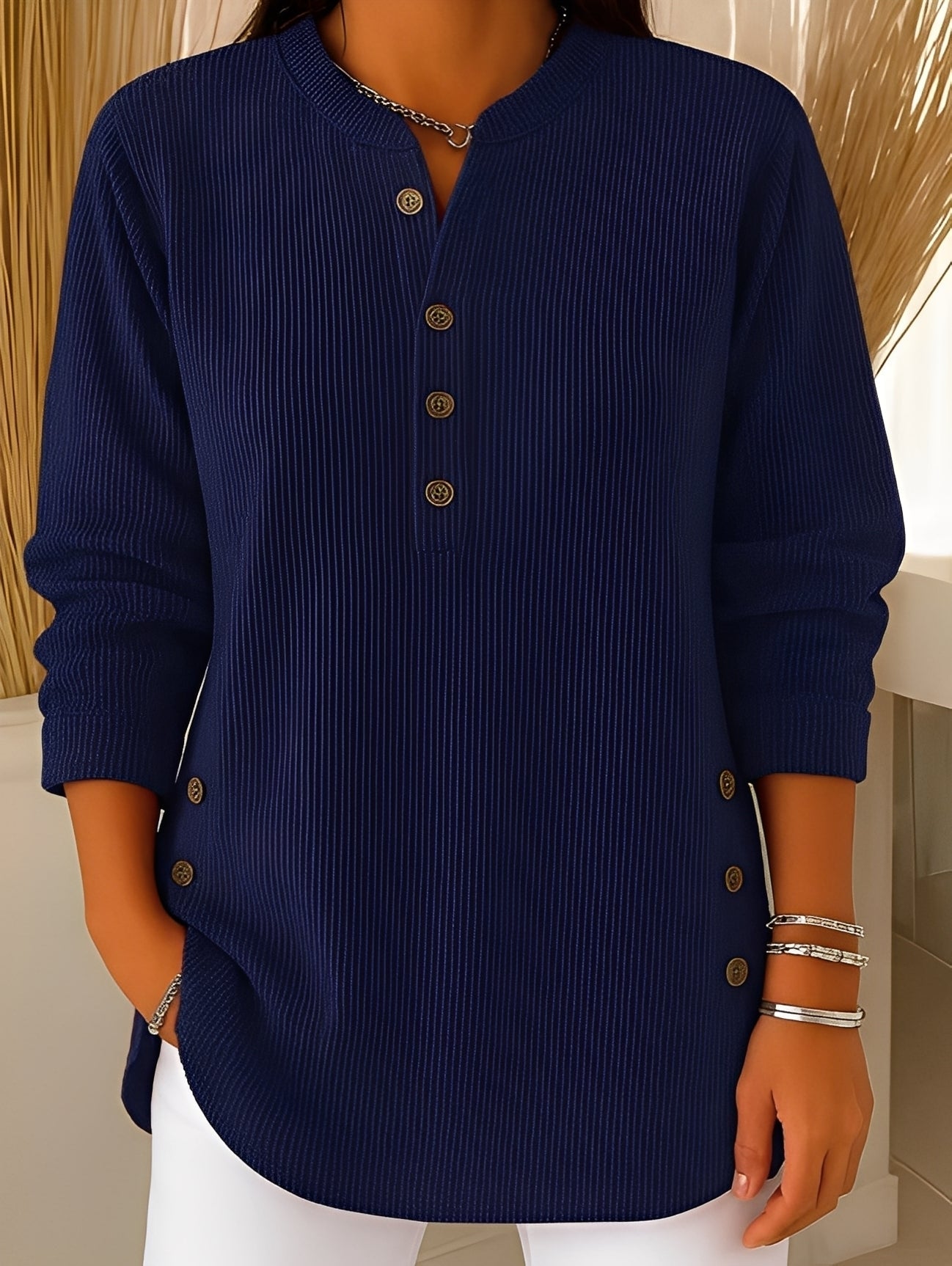 Jocelique – Women’s Button Detail Knit Jumper