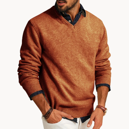 Finley – Maglione da uomo a collo a V lavorato a maglia