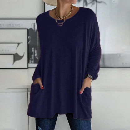 Rissa – Bluză cu mâneci lungi, croială lejeră pentru femei
