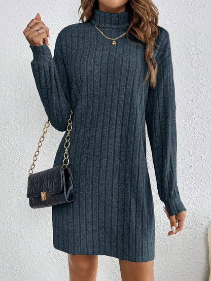 Women Ribbed Knit Sweater Dress - Image 17