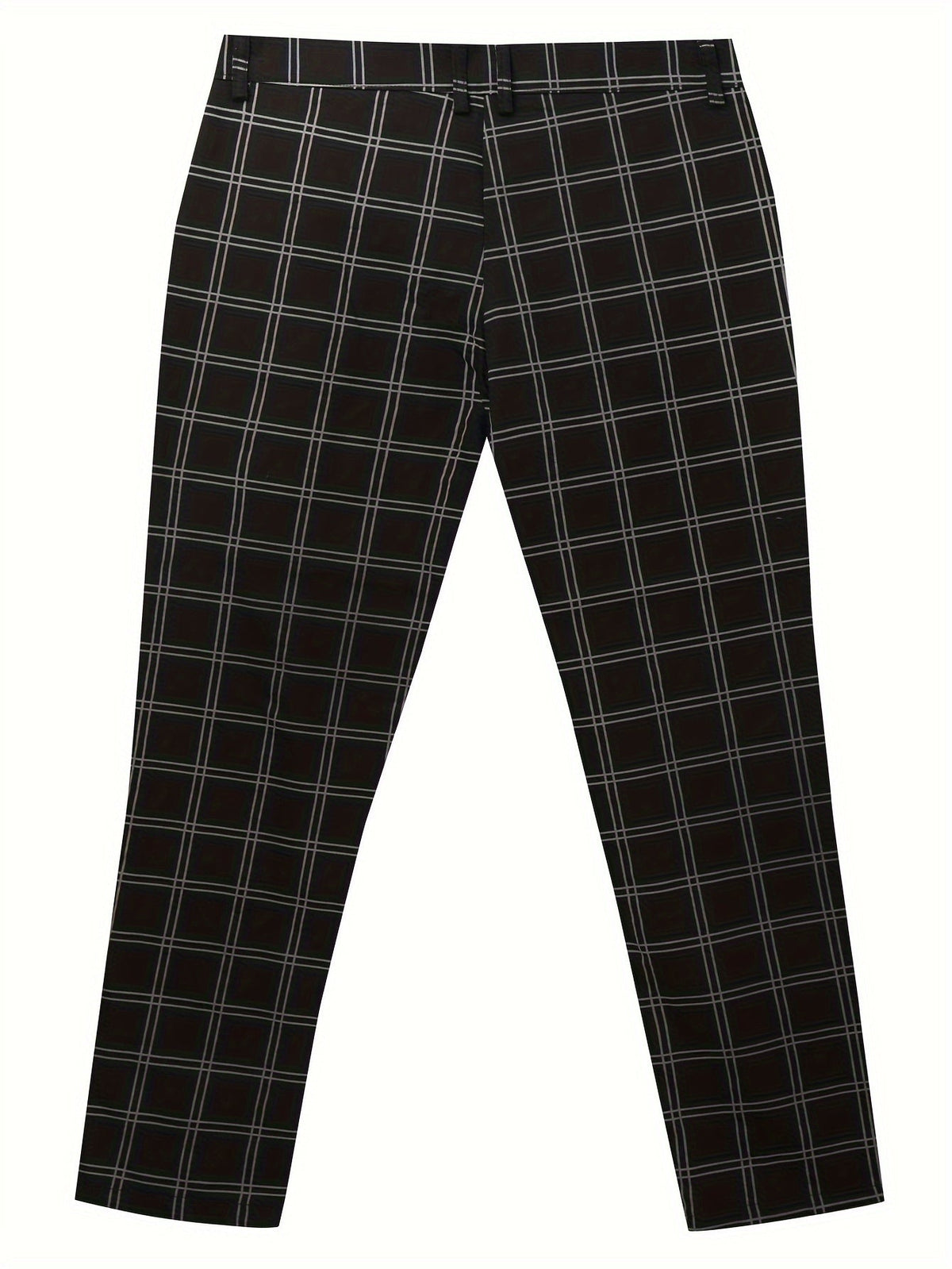 Men's Slim Fit Plaid Dress Pants - Image 4