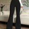 Women High Waisted Flared Trousers