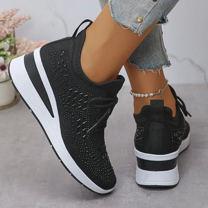 Women Orthopedic Rhinestone Sneakers Arch Support Walking Shoes - Image 17