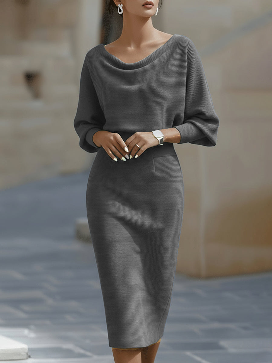 Ceraphine – Draped Midi Dress