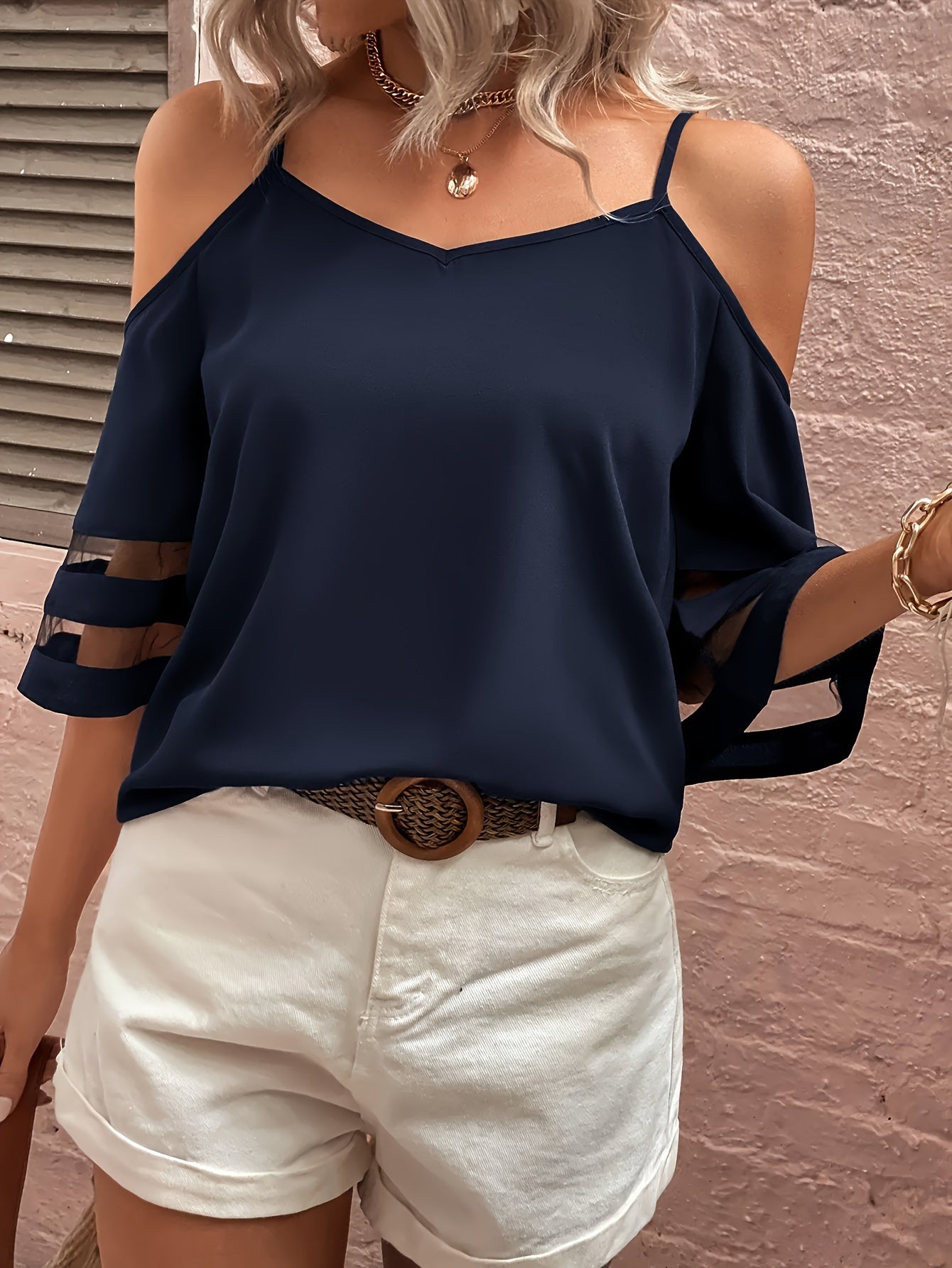 Women Cold Shoulder Blouse