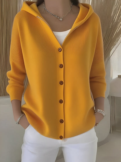 Fiona – Women’s Cozy Long Sleeve Knit Cardigan with Hood