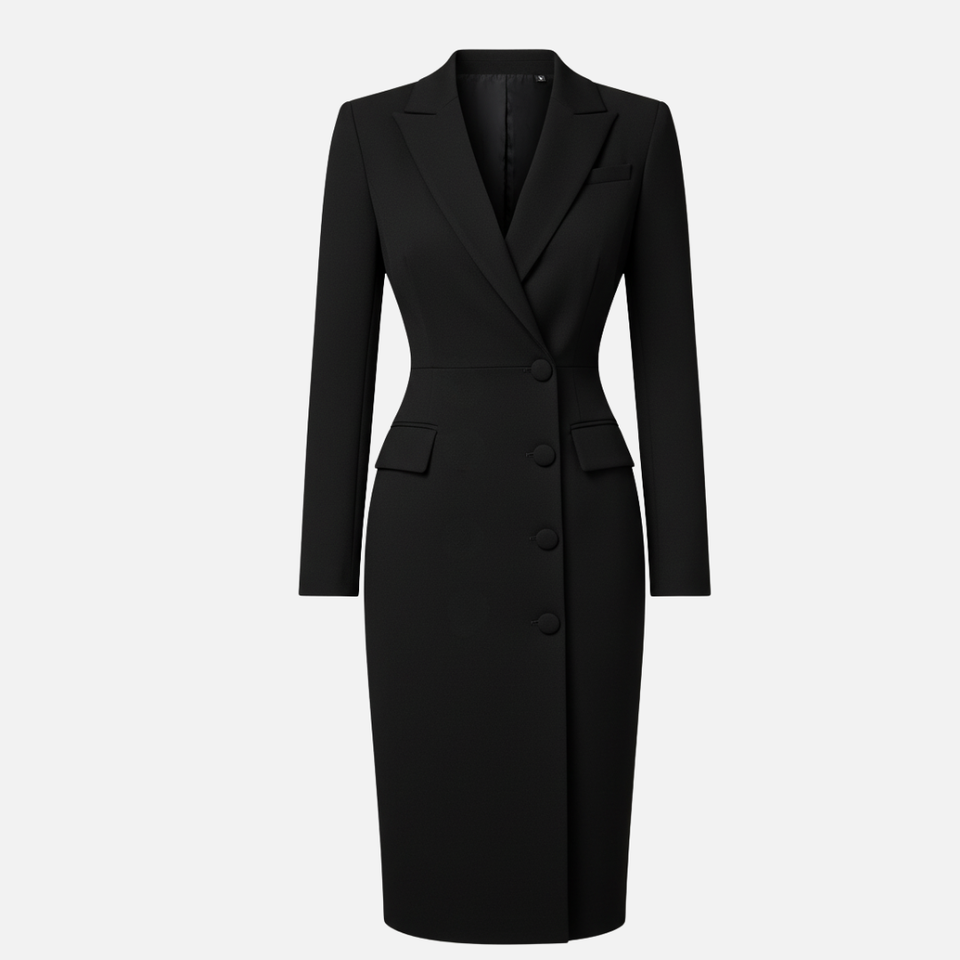 Lorna - Elegant Long Sleeve Bodycon Midi Blazer Dress