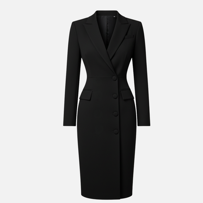 Lorna - Elegant Long Sleeve Bodycon Midi Blazer Dress