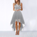 Women Sleeveless Asymmetric Hem Fitted Bodice Midi Dress - Image 6