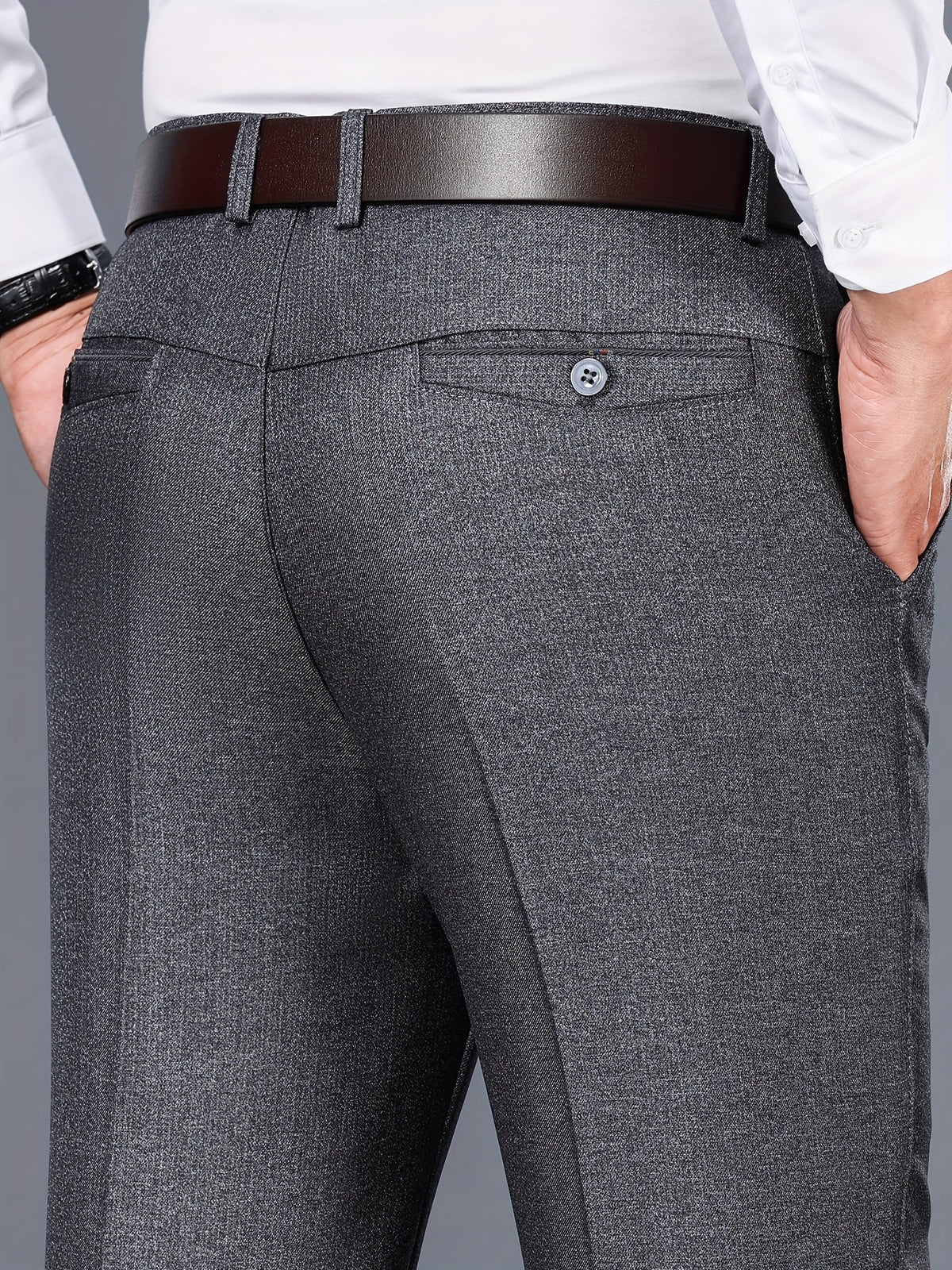 Men Tailored Straight Leg Dress Pants - Image 5