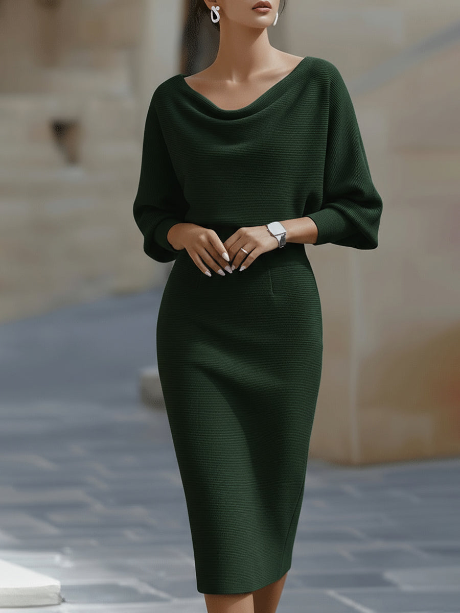 Ceraphine – Draped Midi Dress