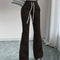 Womens High Waisted Flared Trousers